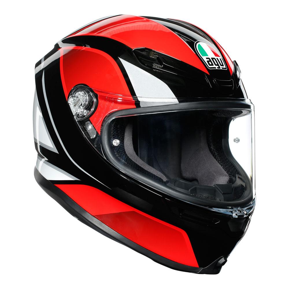 AGV K6 - HYPHEN BLACK/RED/WHITE