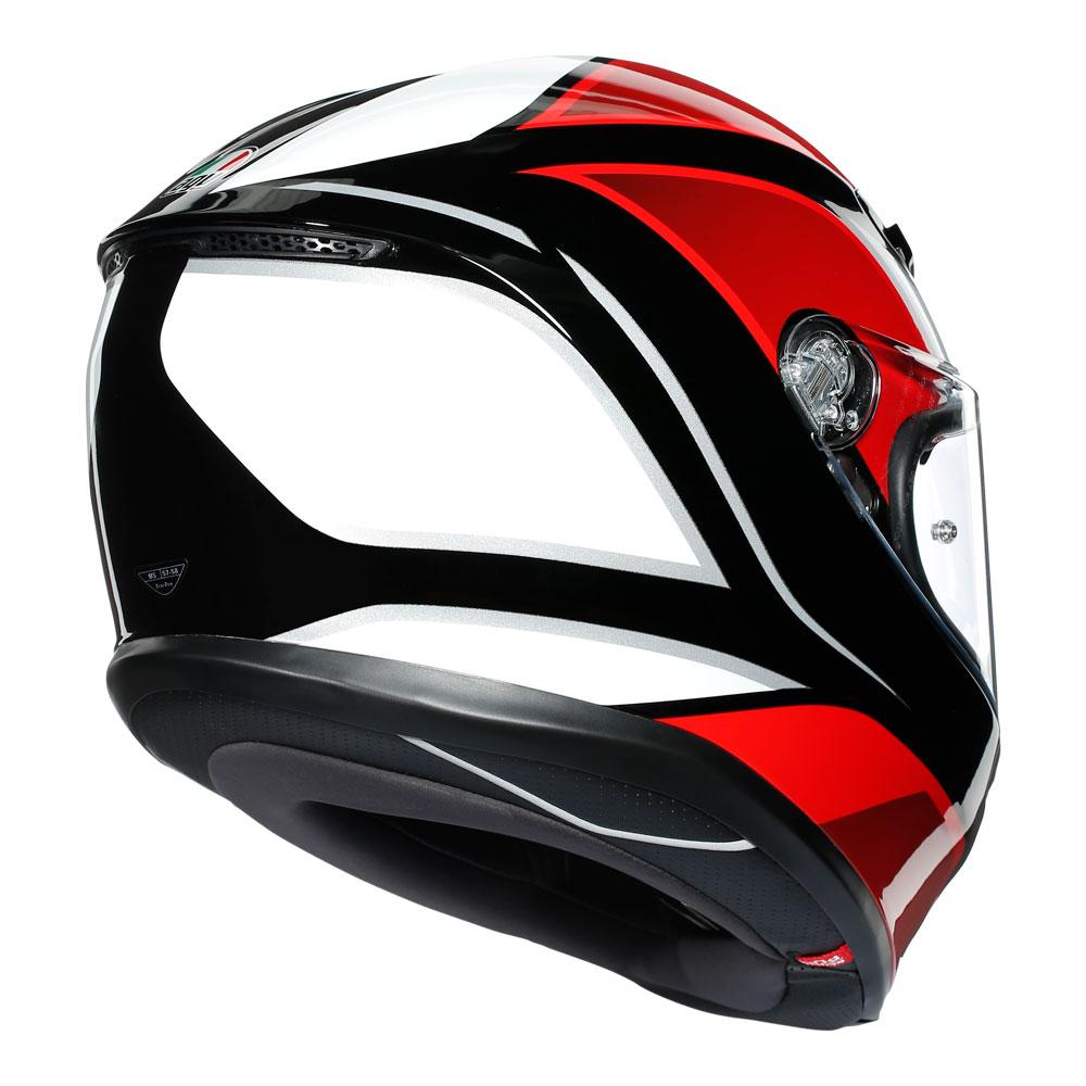 AGV K6 - HYPHEN BLACK/RED/WHITE