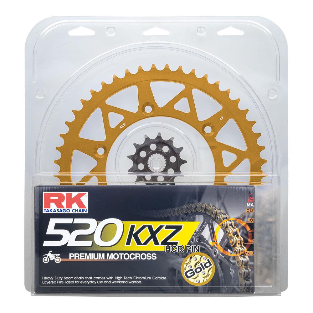 LITE PACK - RK CHAIN & SPROCKET KIT GOLD 13/49 RMZ250 13-23