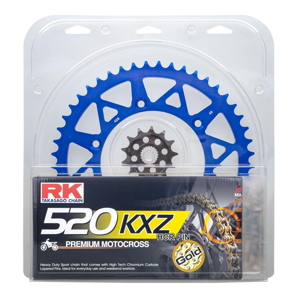 LITE PACK - RK CHAIN & SPROCKET KIT BLUE 13/49 YZ250F 01-22