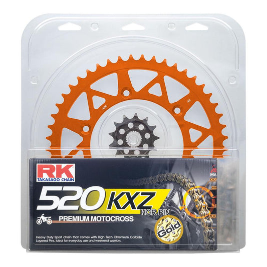 LITE PACK - RK CHAIN & SPROCKET KIT ORANGE 13/52 KTM 06-23