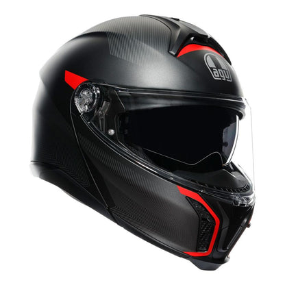 AGV TOURMODULAR FREQUENCY MATT GUNMETAL/RED