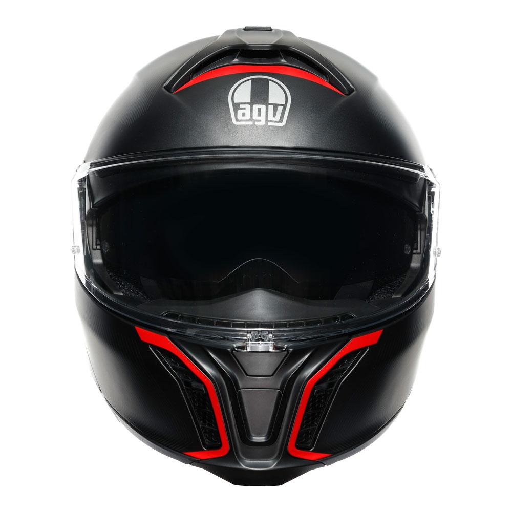 AGV TOURMODULAR FREQUENCY MATT GUNMETAL/RED