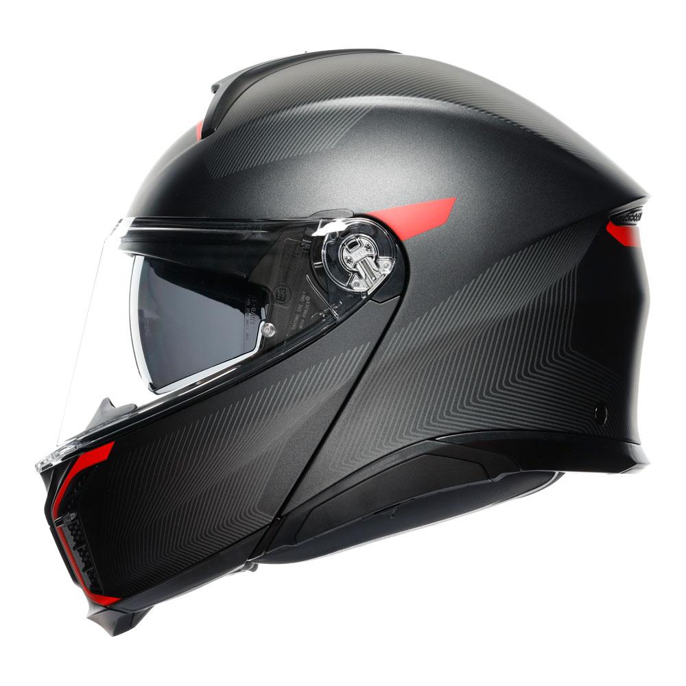 AGV TOURMODULAR FREQUENCY MATT GUNMETAL/RED