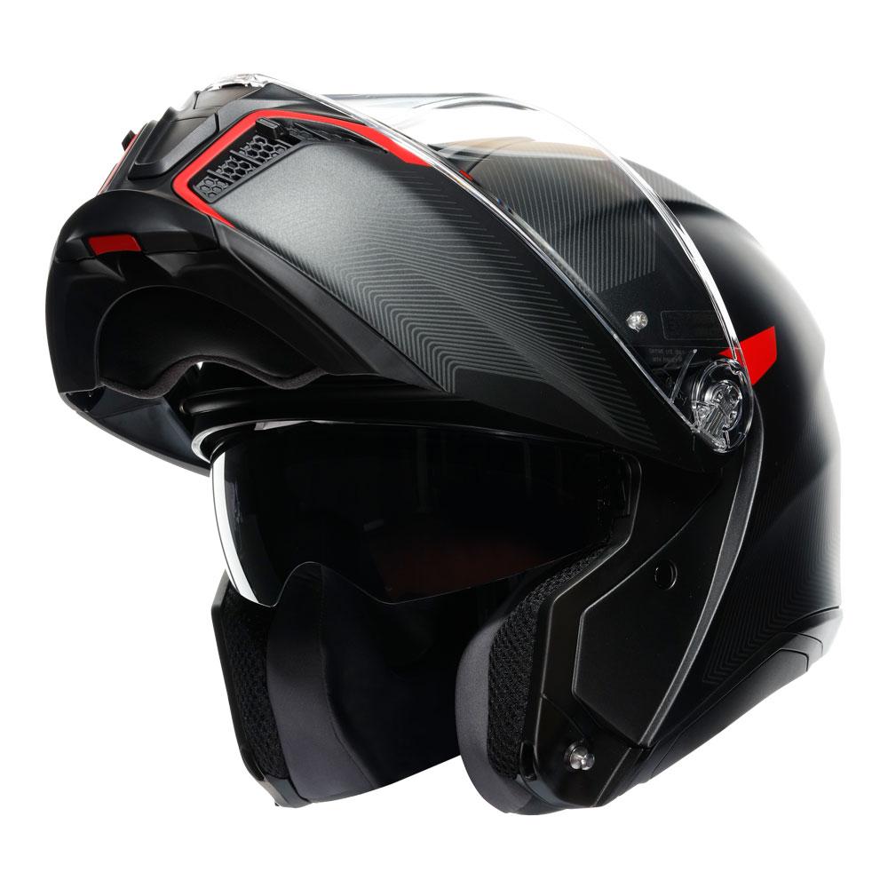 AGV TOURMODULAR FREQUENCY MATT GUNMETAL/RED